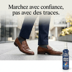 Chaussures en cuir propres et soignées grâce au Sovra spray nettoyant – confiance au quotidien